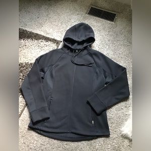 Swiss Tech women’s gray waffle full zip hoodie size Large 12/14